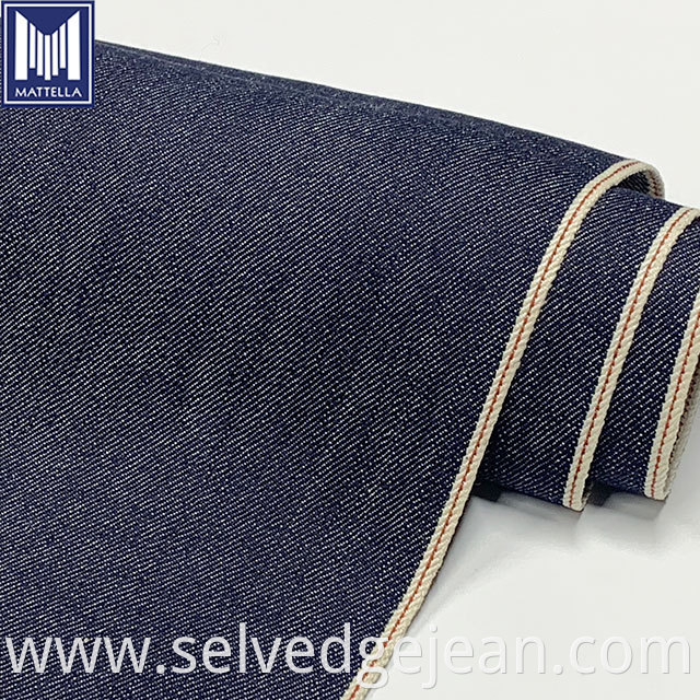 17oz sulphur rope dyed japanese men blue selvedg vintage style super slim denim jean material